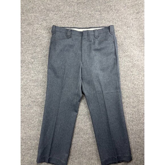 Vintage Circle S Dress Pants Men's W36 Blue Pleated Slacks USA Made Dallas Texas - Picture 1 of 9